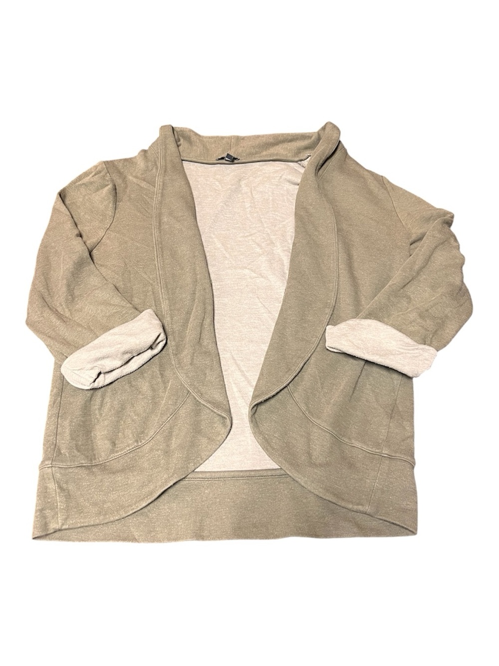 Express Open Front Fleece Cardigan - Size M, Olive
